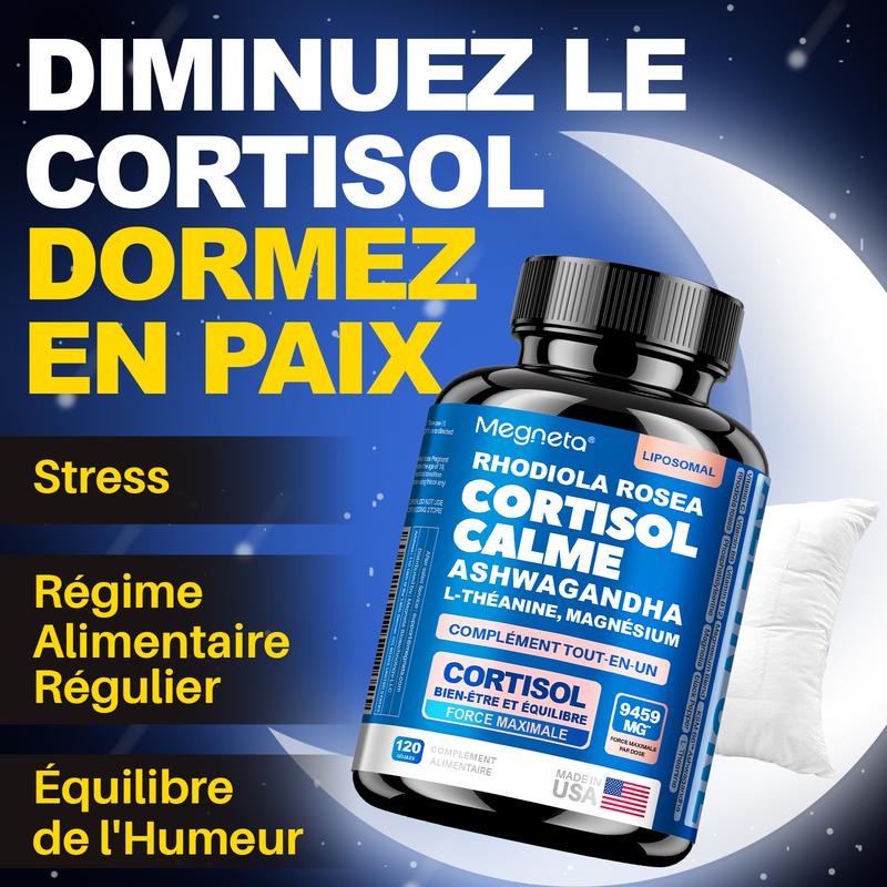 Velane - Régulation du cortisol. Formule Liposomale pour Stress et Bien - être – 120 Gélules - Velane
